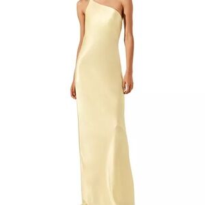 Shona Joy One-Shoulder Butter Yellow Dress